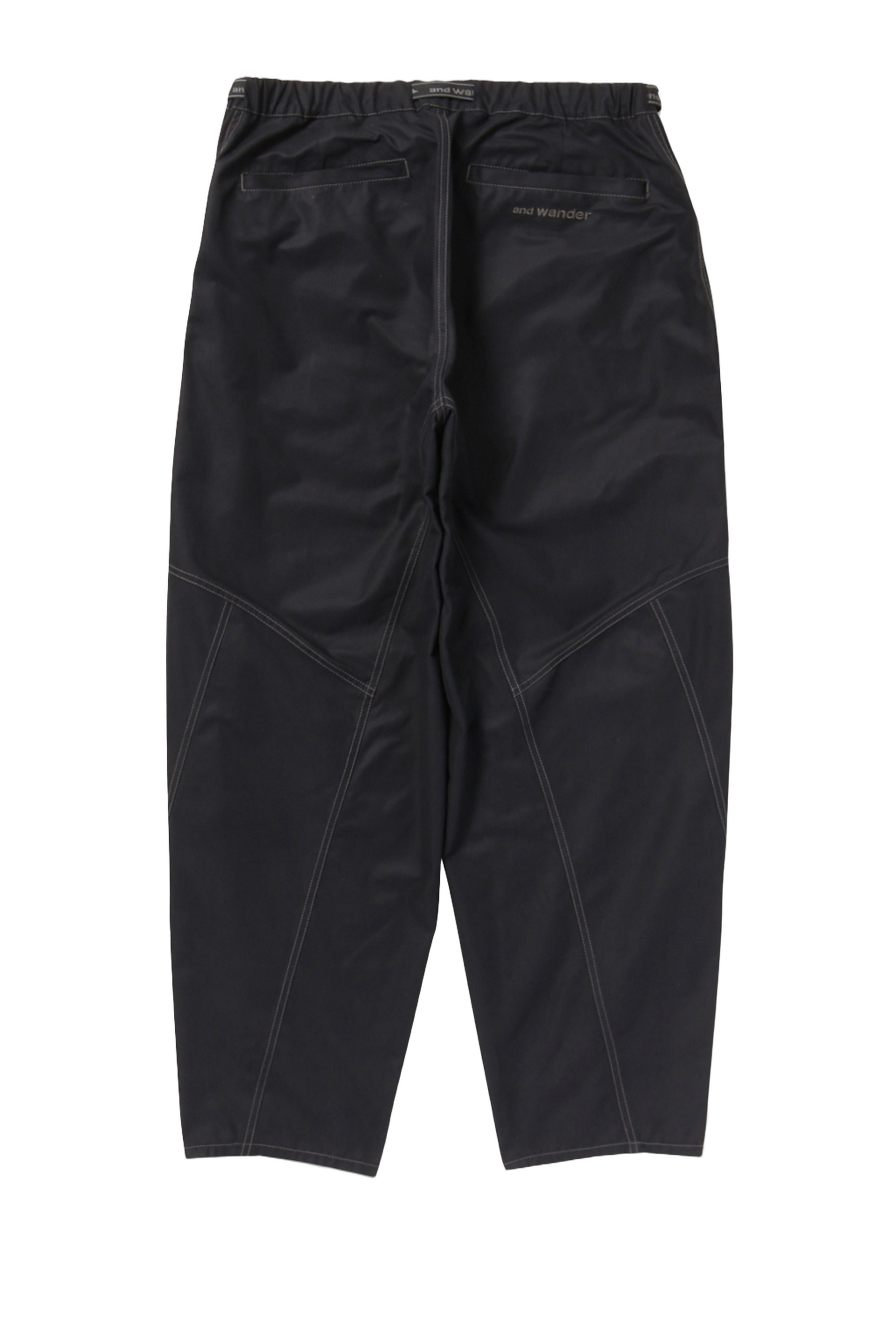 Black High Count Cloth Wide Pants