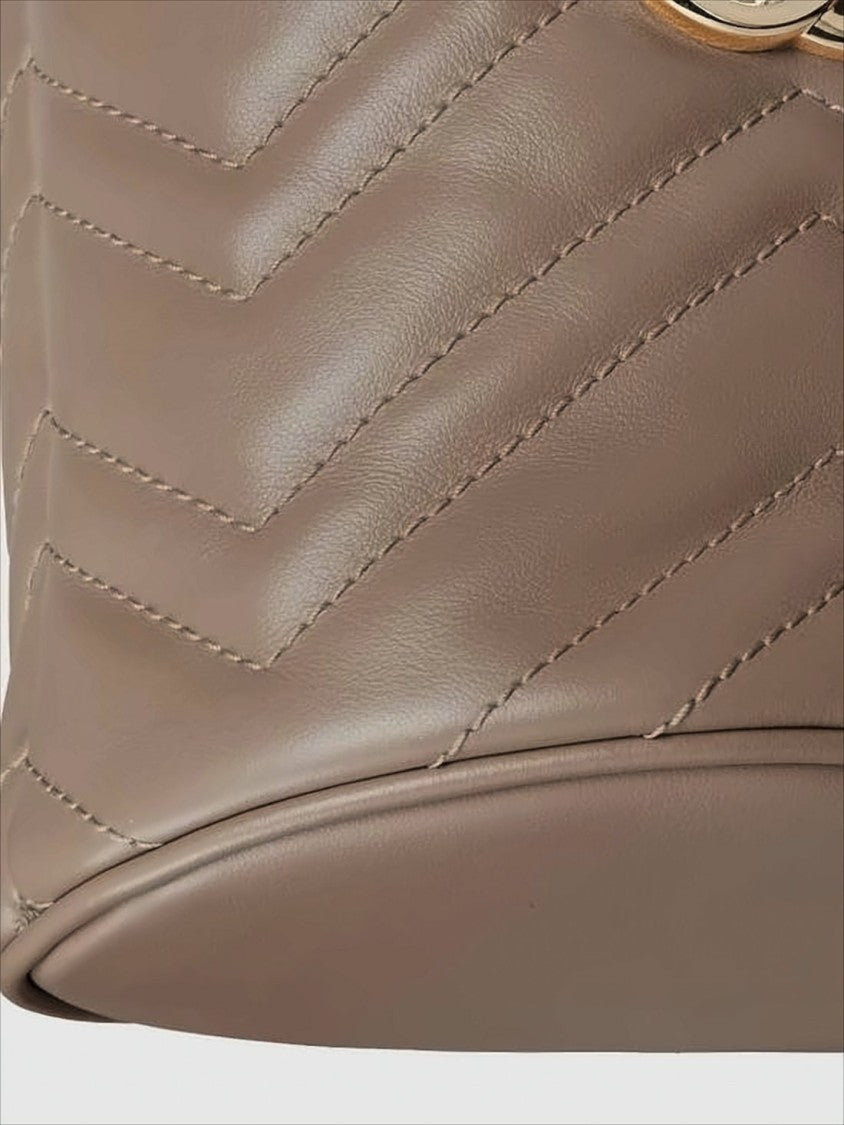 Chevron-Quilted Leather Shoulder Bag
