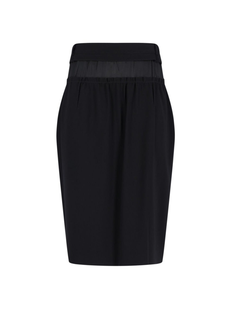 "Four Stitches" Midi Skirt – Black