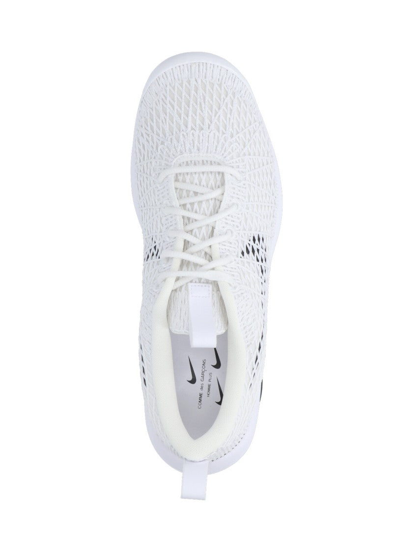 Low-Profile White Sneakers With Subtle Textured Upper