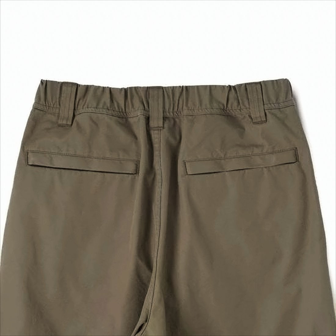 Minimalist Olive Straight-Leg Pants with Practical Pockets