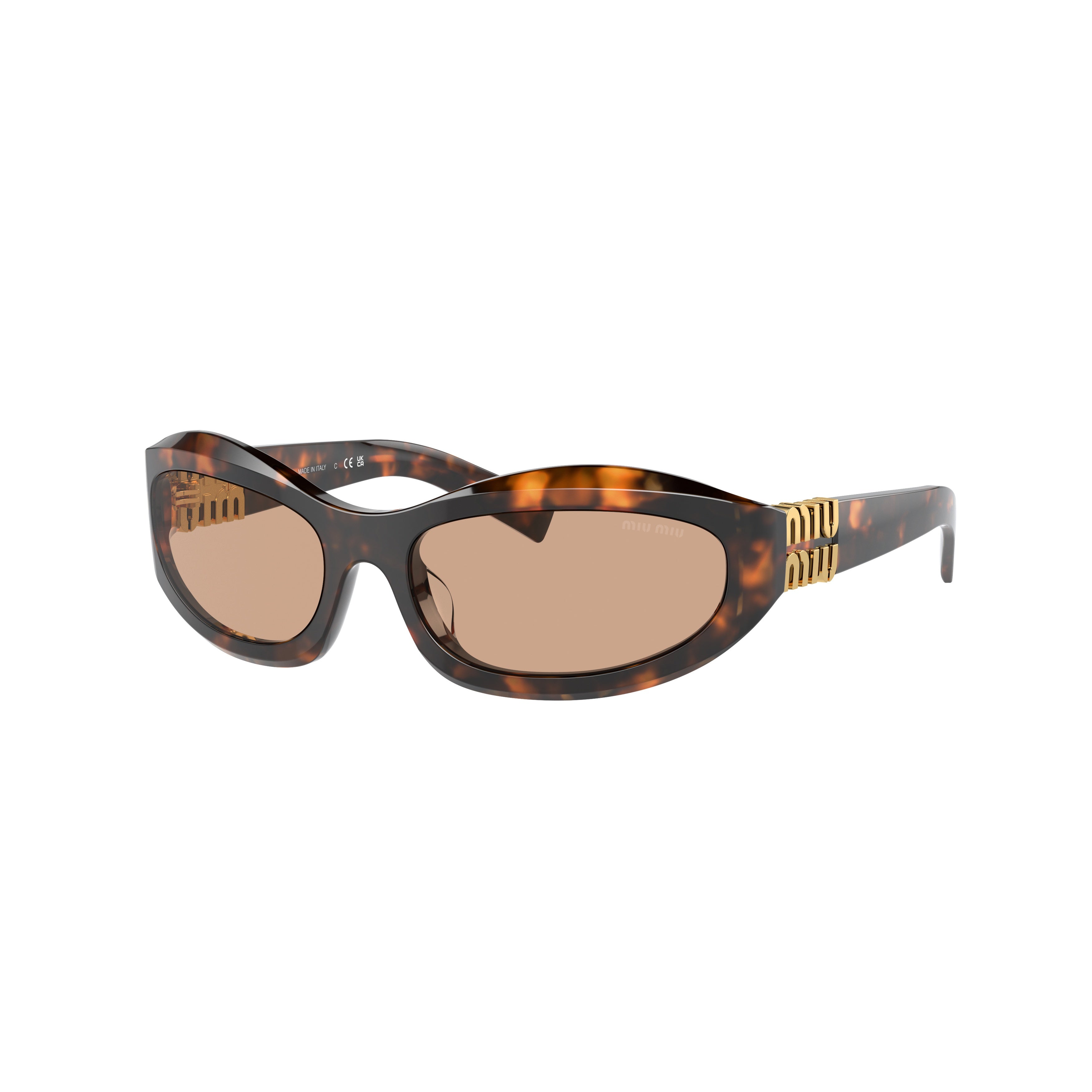0mu 14zs Oval Tortoiseshell Sunglasses