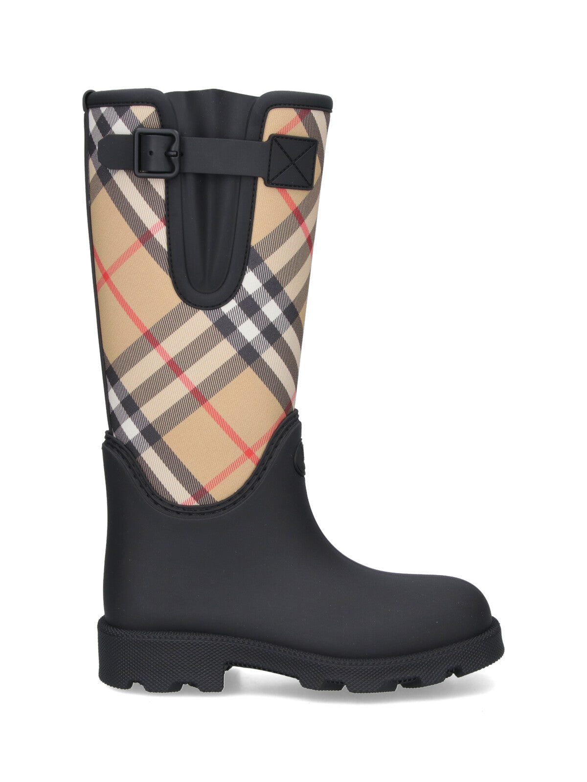 Mid-Calf Boots With Classic Plaid Upper