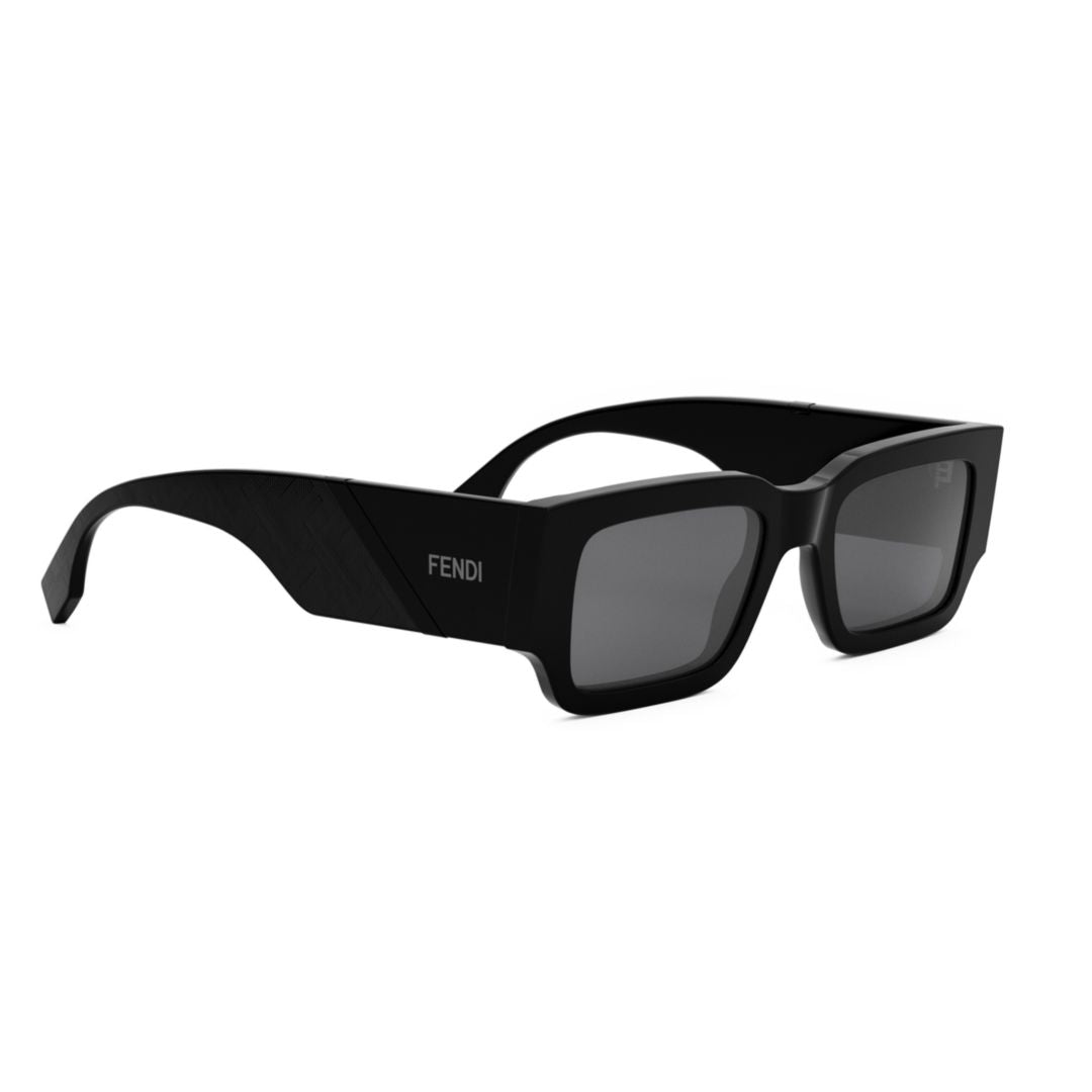 Fe40131i Bold Rectangular Acetate Sunglasses