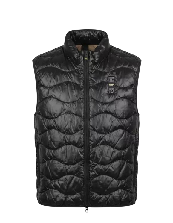 Check Pattern Quilted Sleeveless Vest