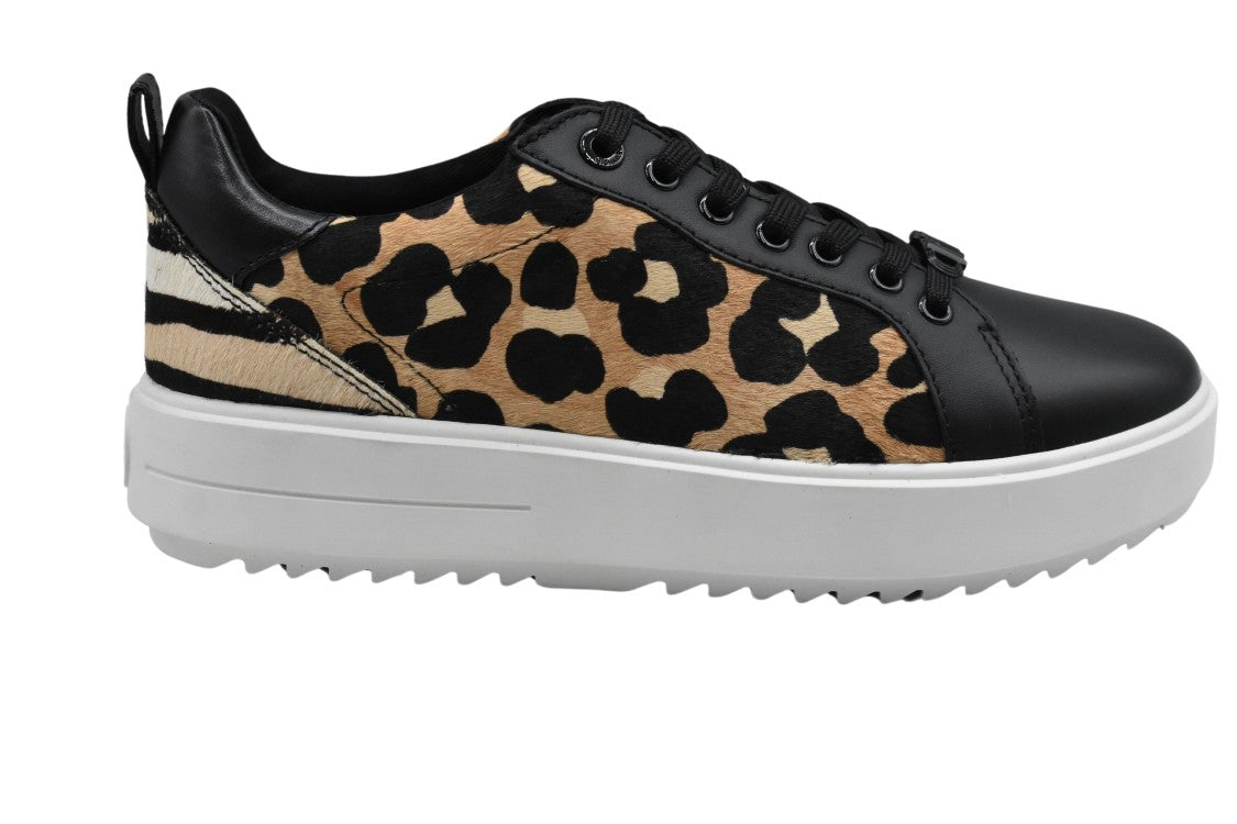 Sneakers With Leopard Print And Sole