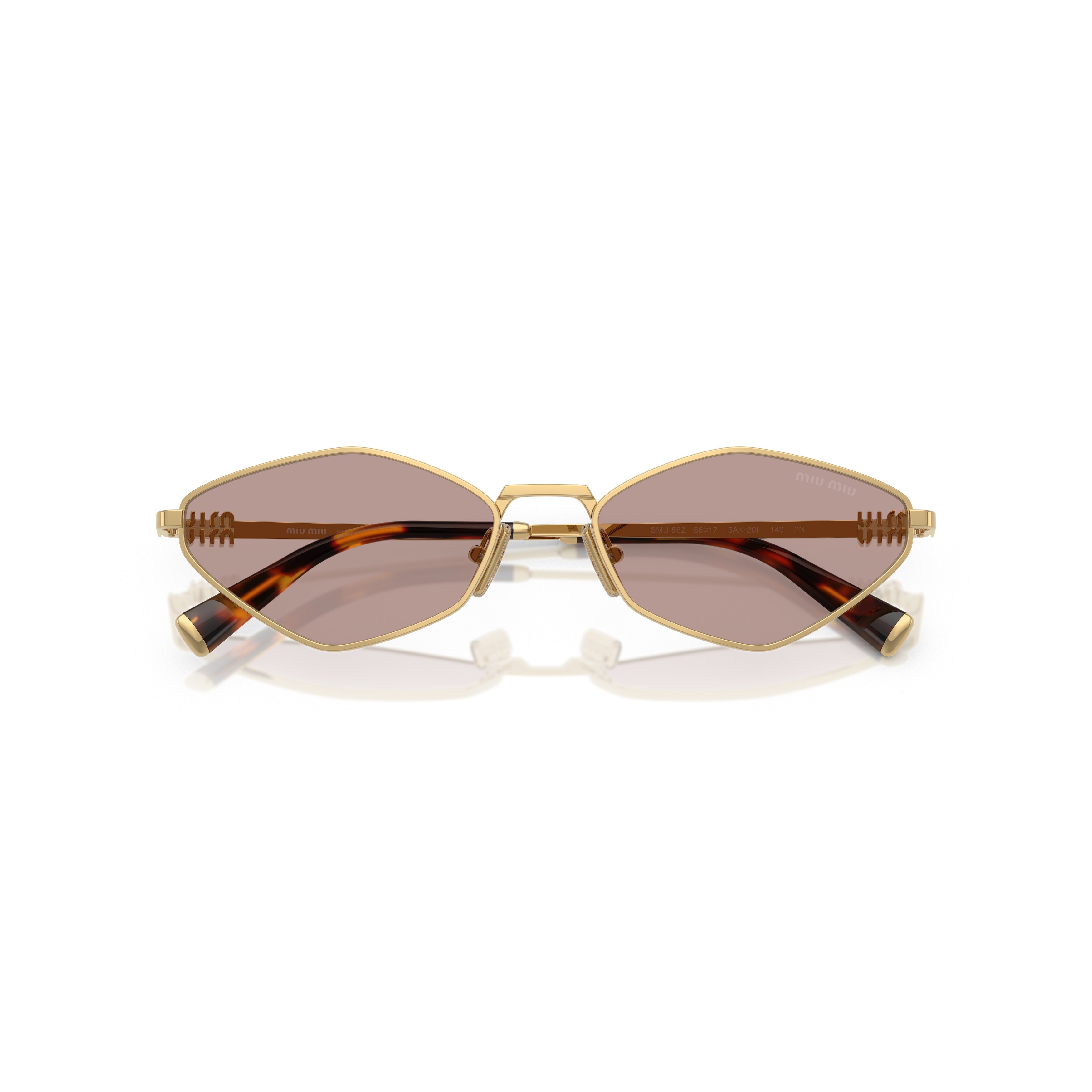 0mu 56zs Angular Gold-tone Metal Sunglasses