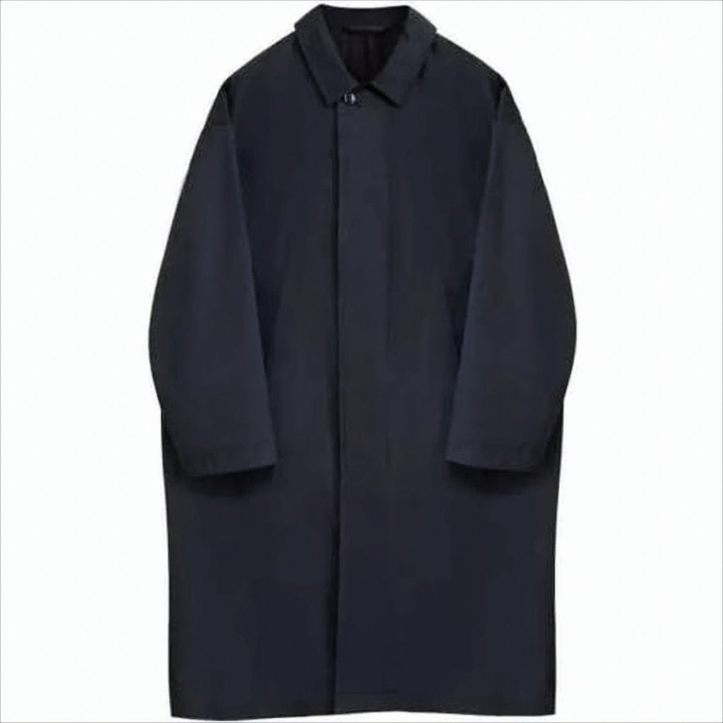 Minimalist Long Overcoat with Classic Collar