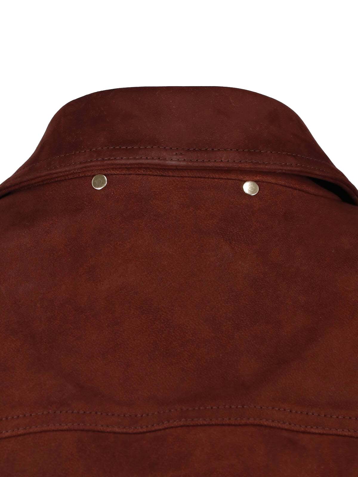 Brown Classic Collar Suede Jacket