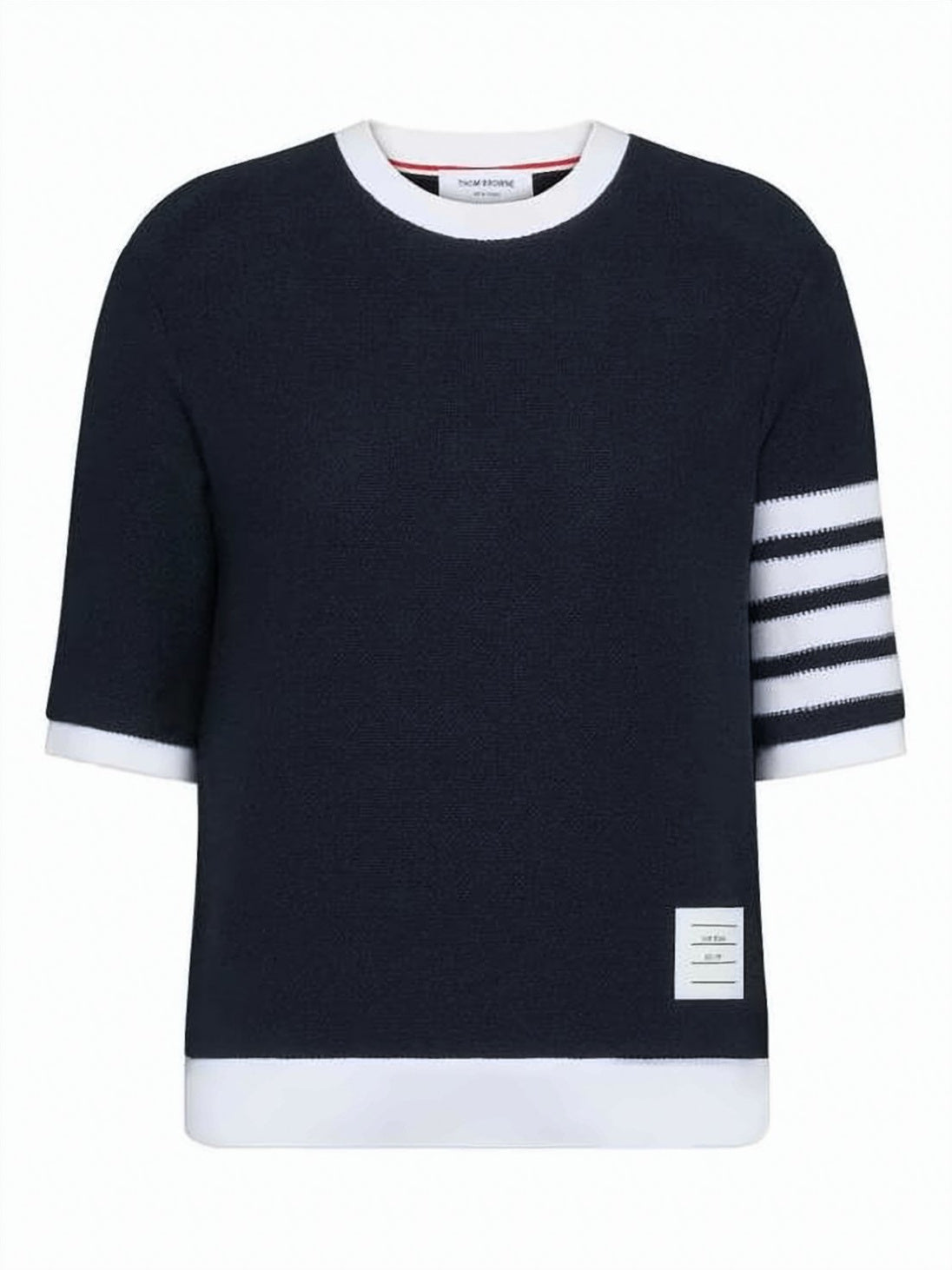 Textured Cotton Piqué Top