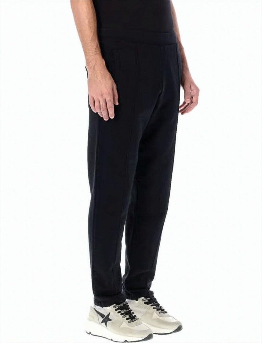 Relaxed Fit Black Star Print Track Pants