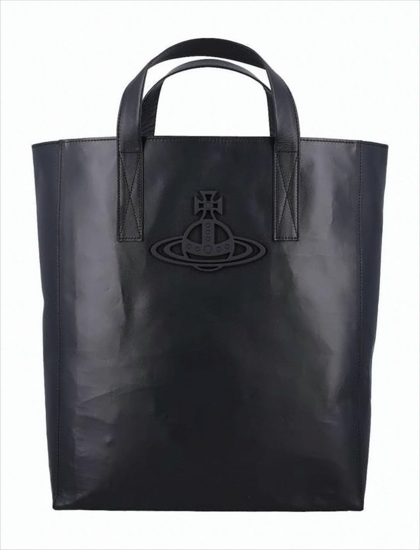 Smooth Cowhide Tote Bag with Sturdy Handles