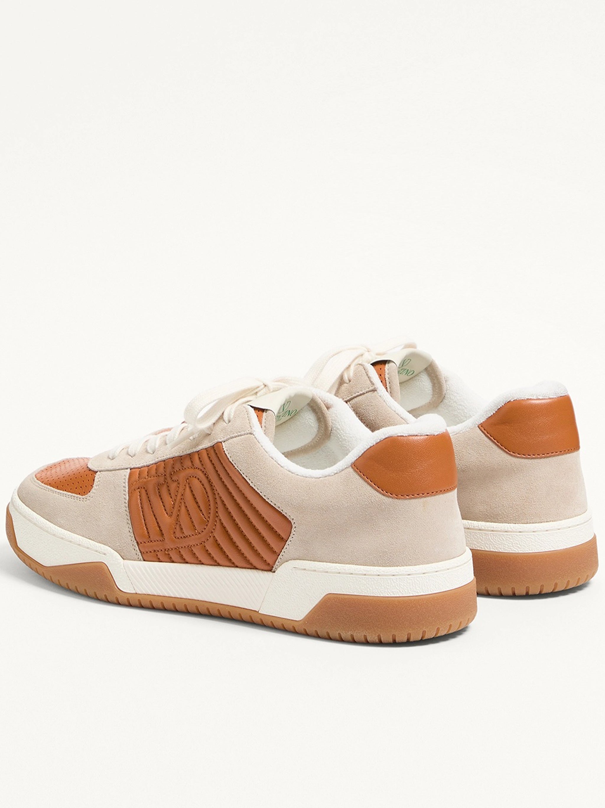 Tan Sneakers Low-Top Smooth Leather Sneakers