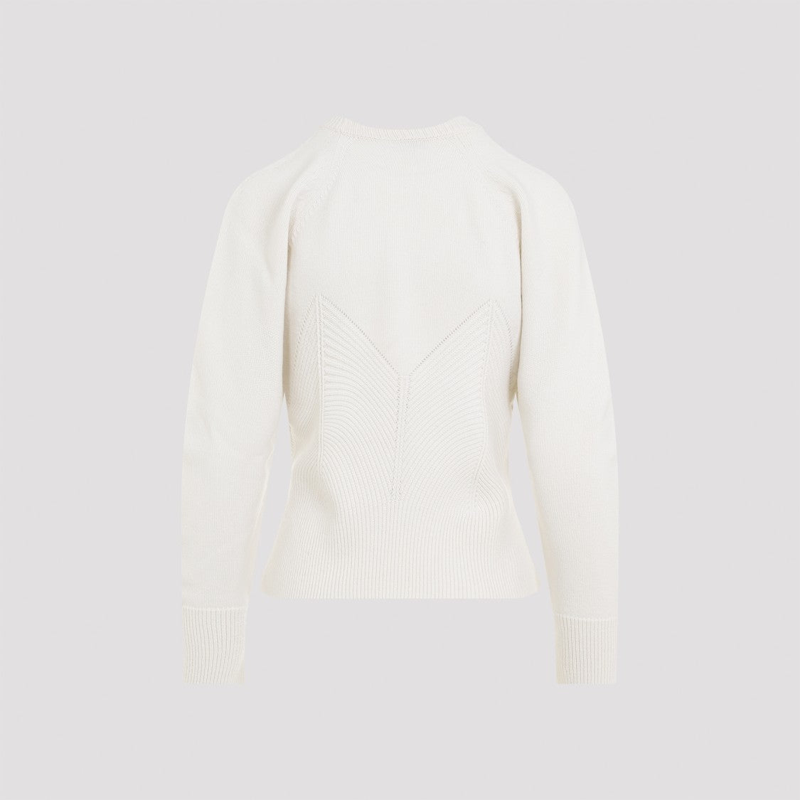 Chevron Ivory Cashmere Pullover