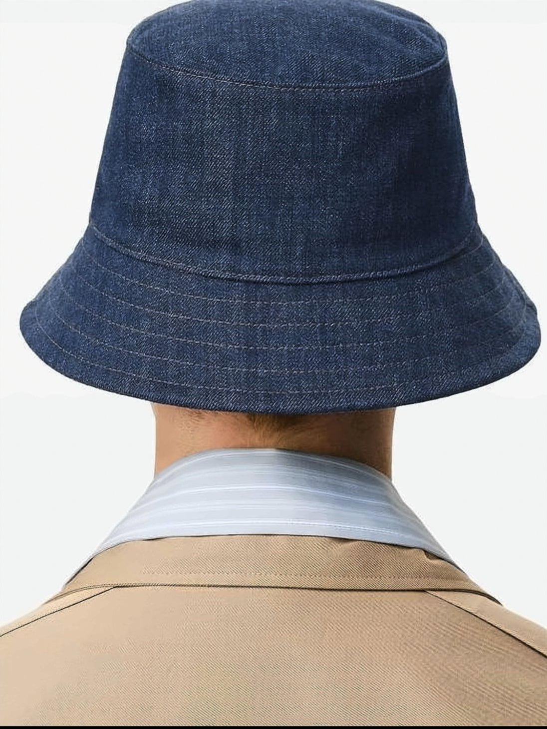Denim Bucket Hat with Subtle Brand Patch