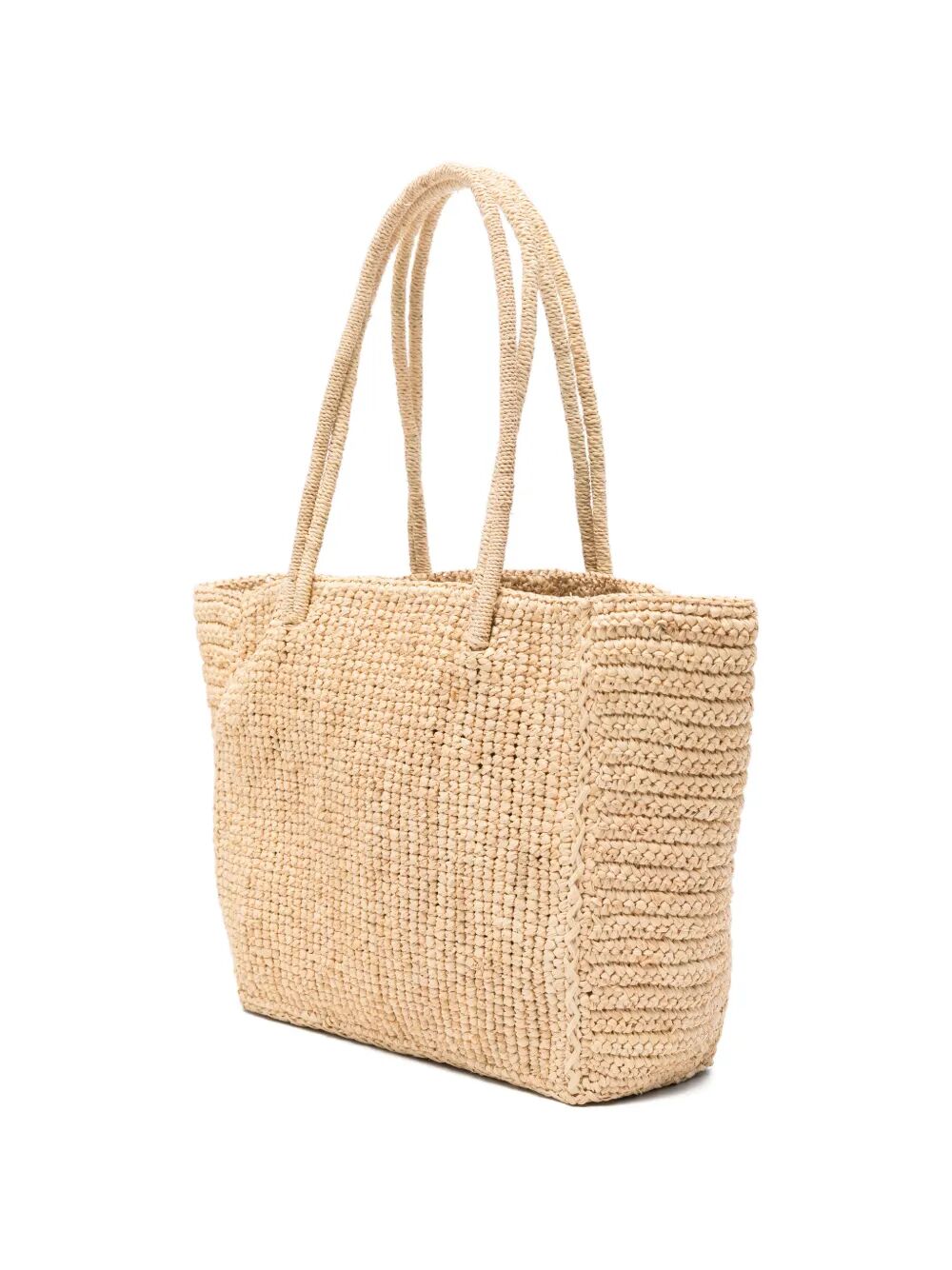 Woven Tote Bag with Embroidered Logo