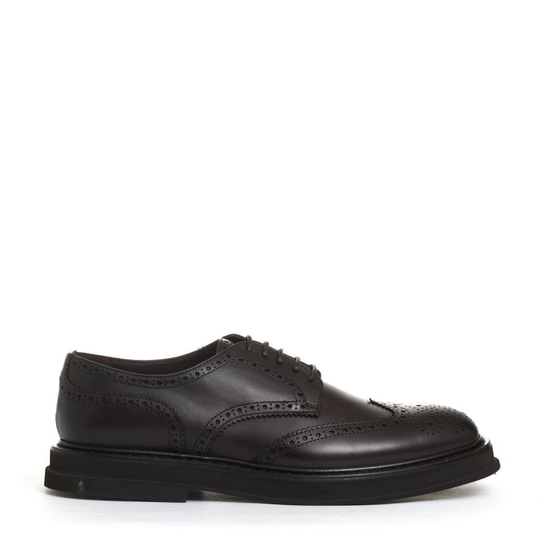 Brown Leather Lace-Up With Holes