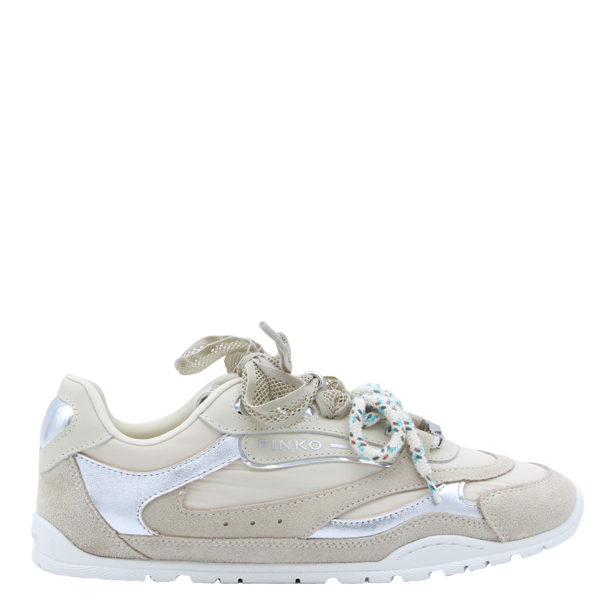 Sporty Sneakers With Suede And Smooth Textures