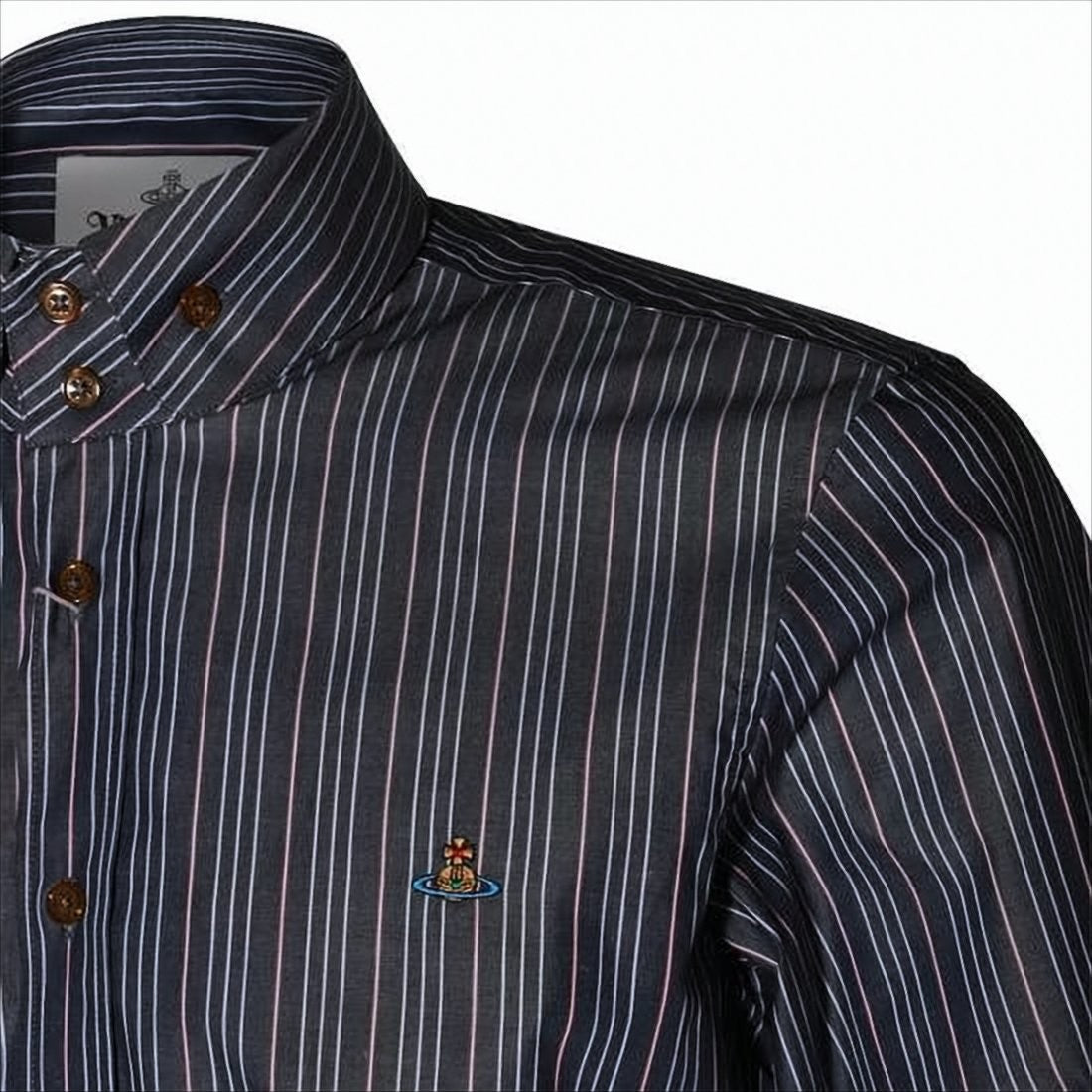 Long-Sleeve Casual Shirt with Vertical Stripes