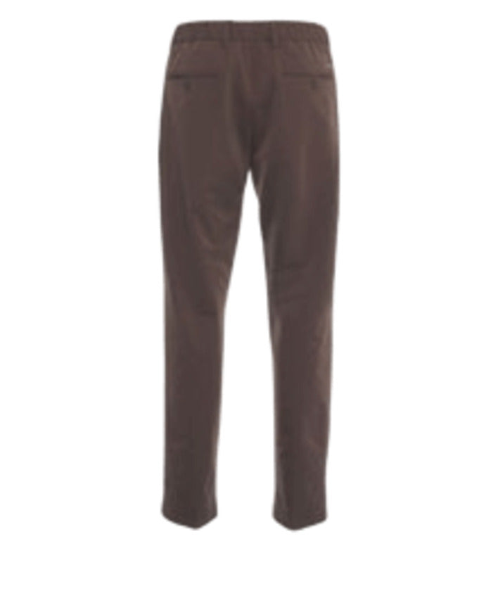 Technical Stretch Seersucker Trousers With Adjustable Waist And Refined Details