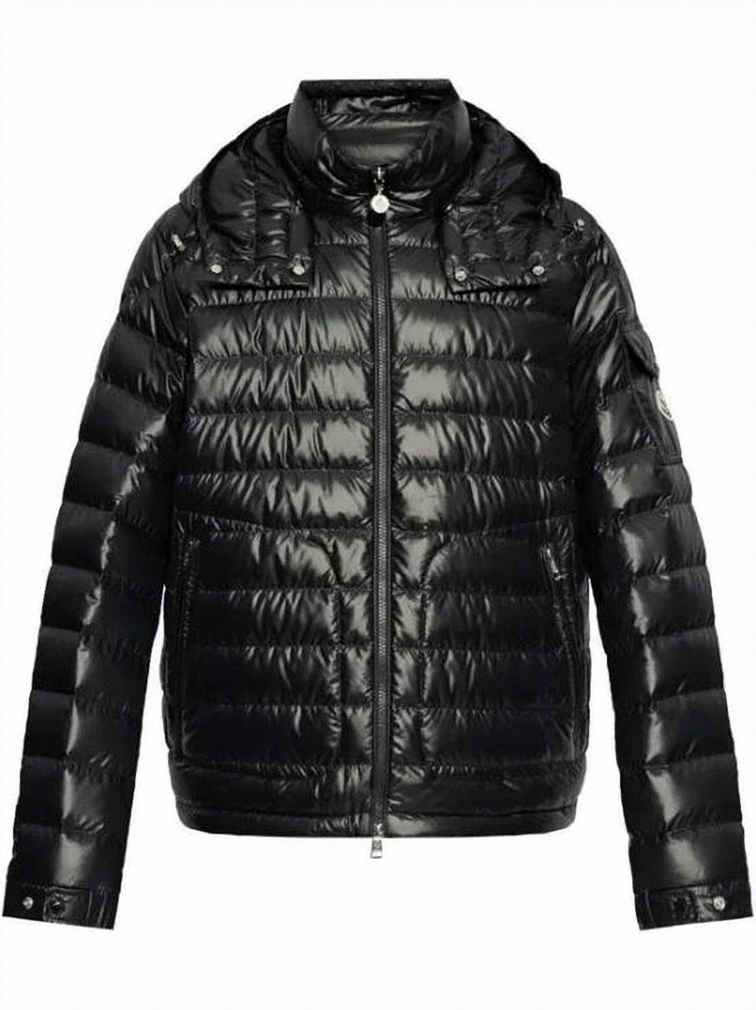 Horizontal Quilted Black Padded Jacket