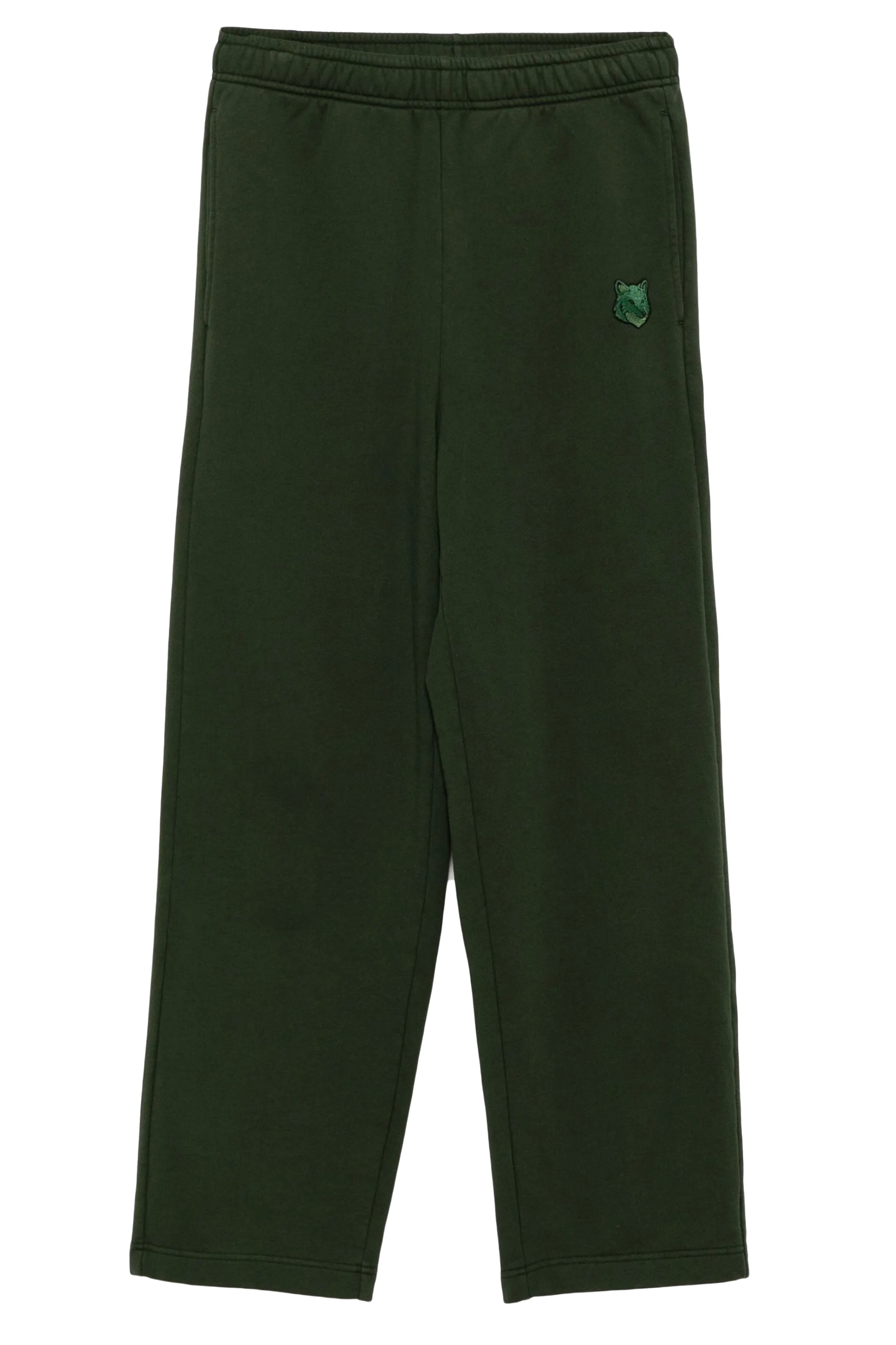 Relaxed Fit Green Casual Pants With Straight Leg Silhouette