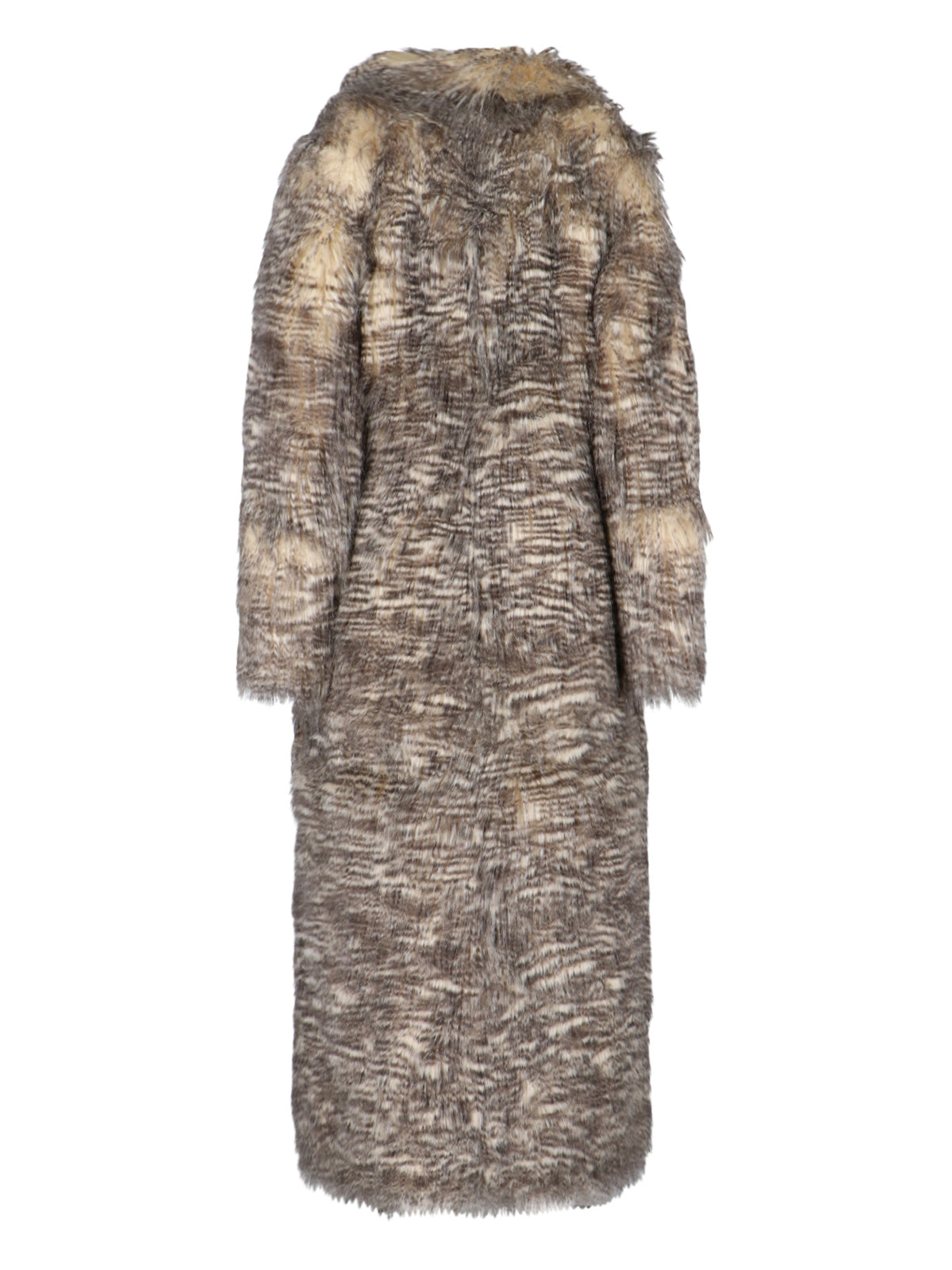 Single-Breasted Faux Fur Coat