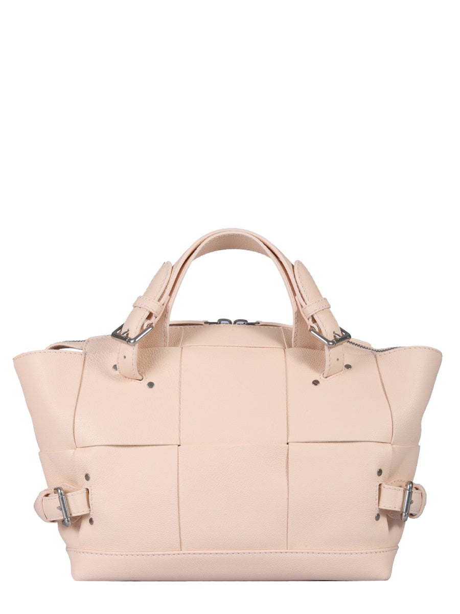 Structured Leather Shoulder Bag with Removable Strap