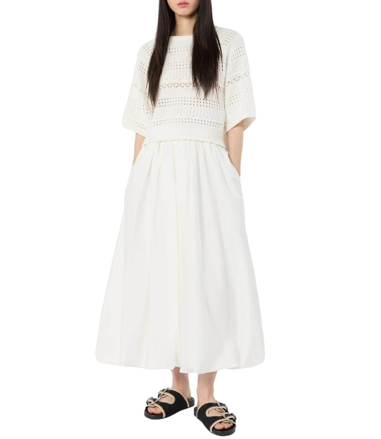Cropped Knit Top with Openwork Design