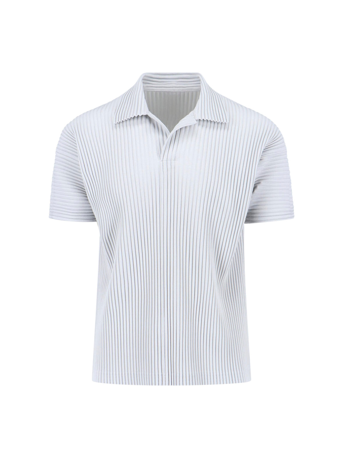 Pleated Short Sleeve Polo Shirt