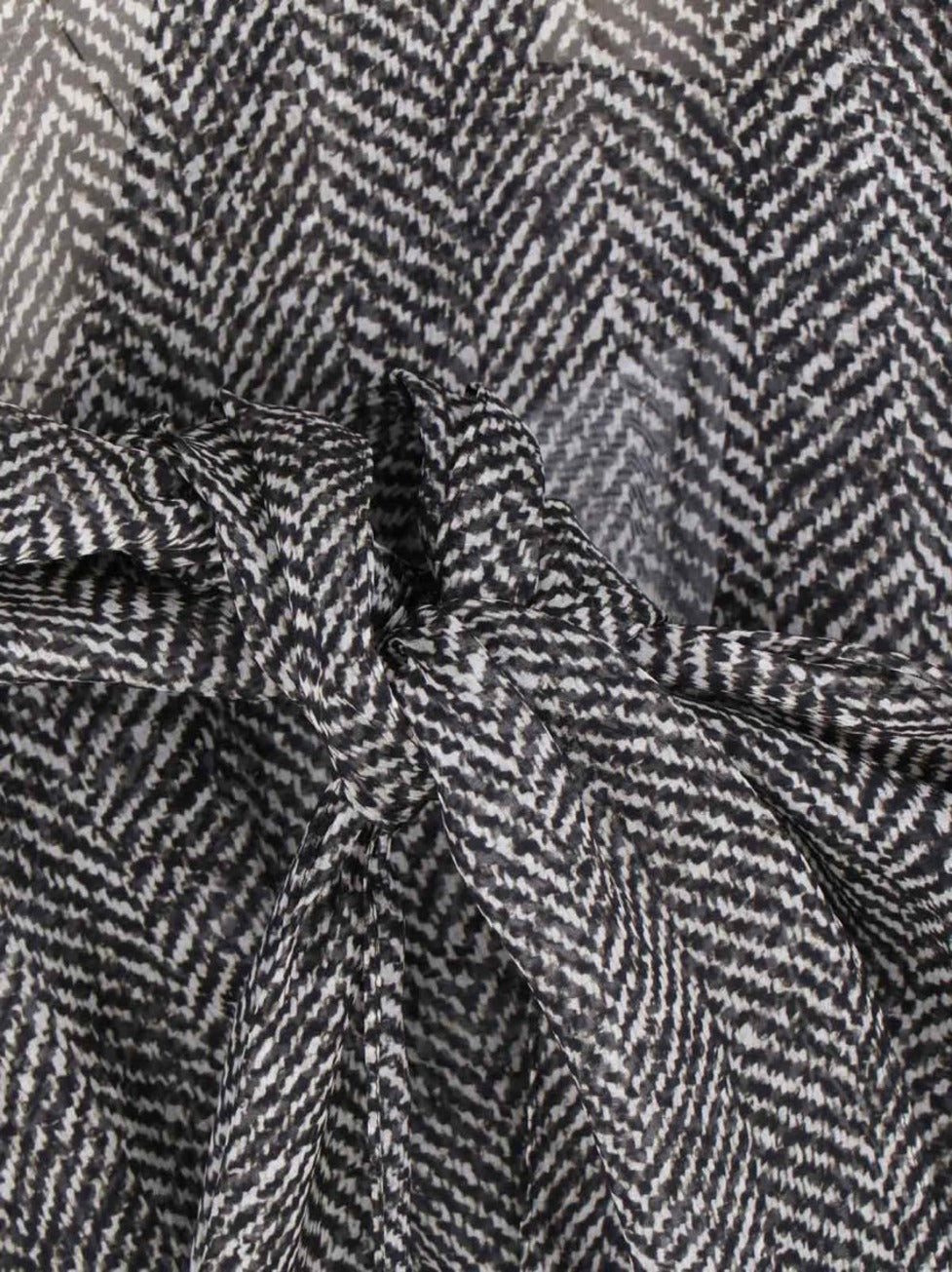 Silk Chiffon Shirt – Black