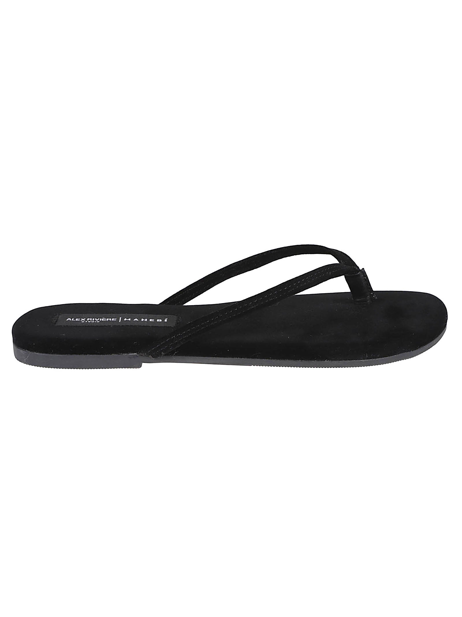 Minimalist Black Thong Sandals
