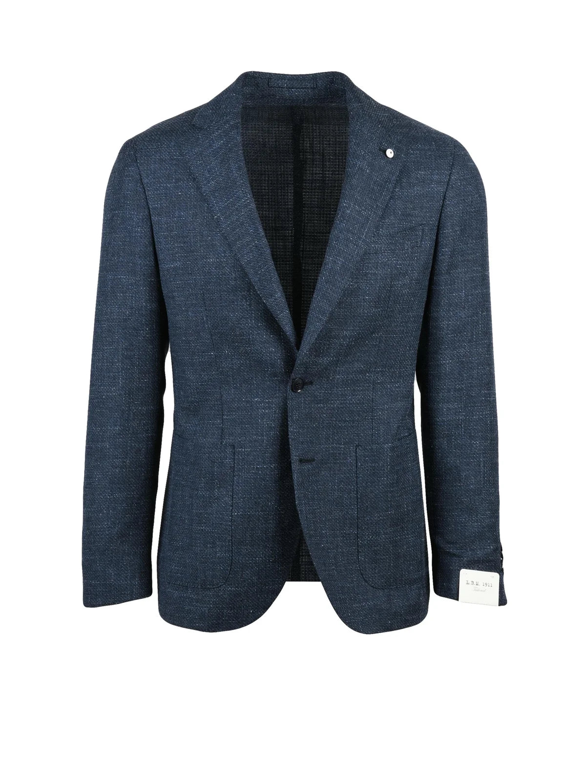 Blue Wool Cotton Linen Jacket