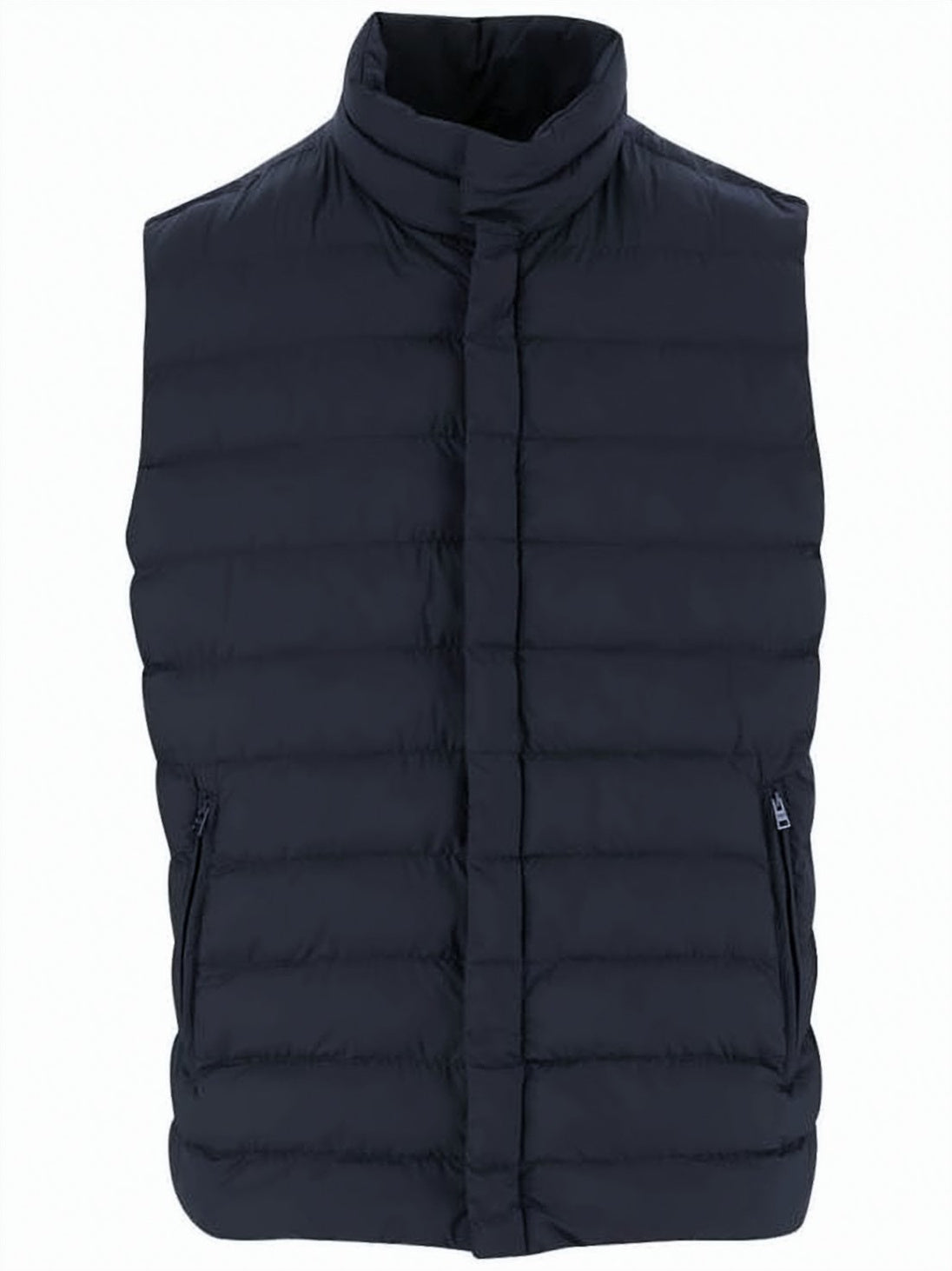 Sleeveless Padded Vest With High Collar