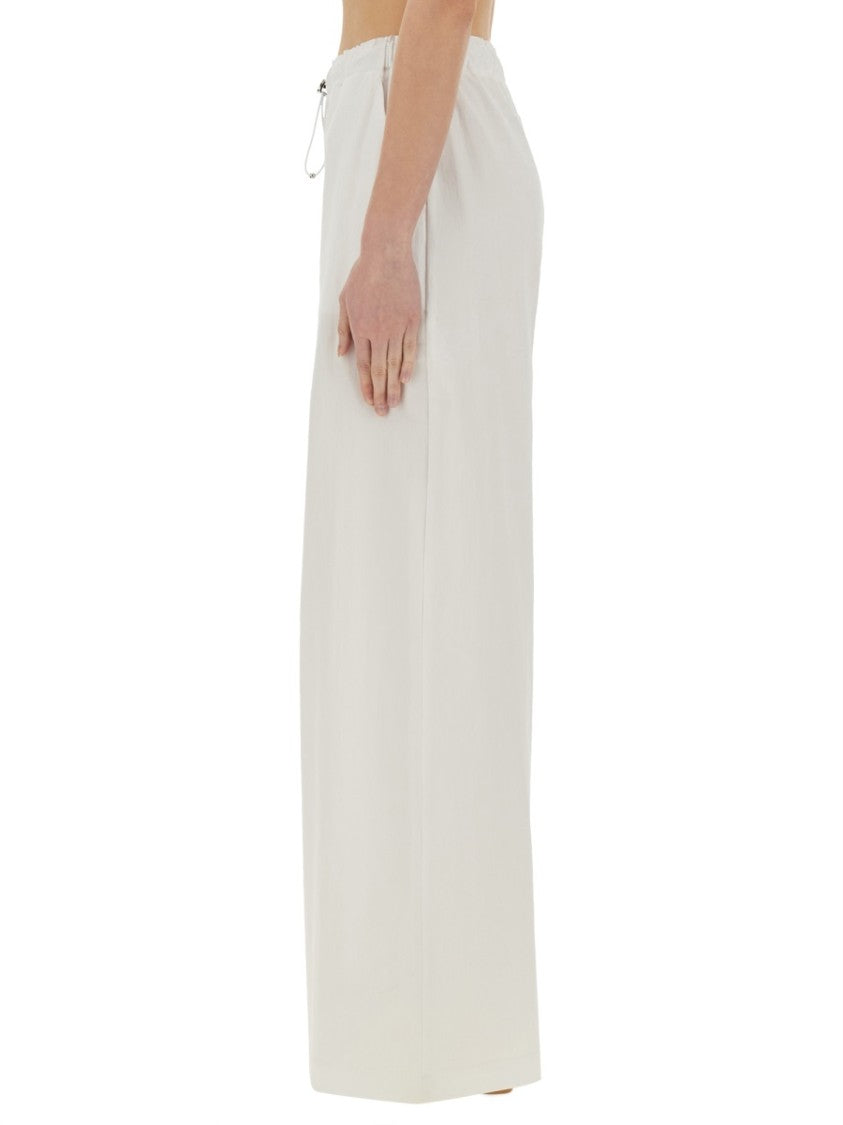High-Waisted Drawstring Wide Leg Pants