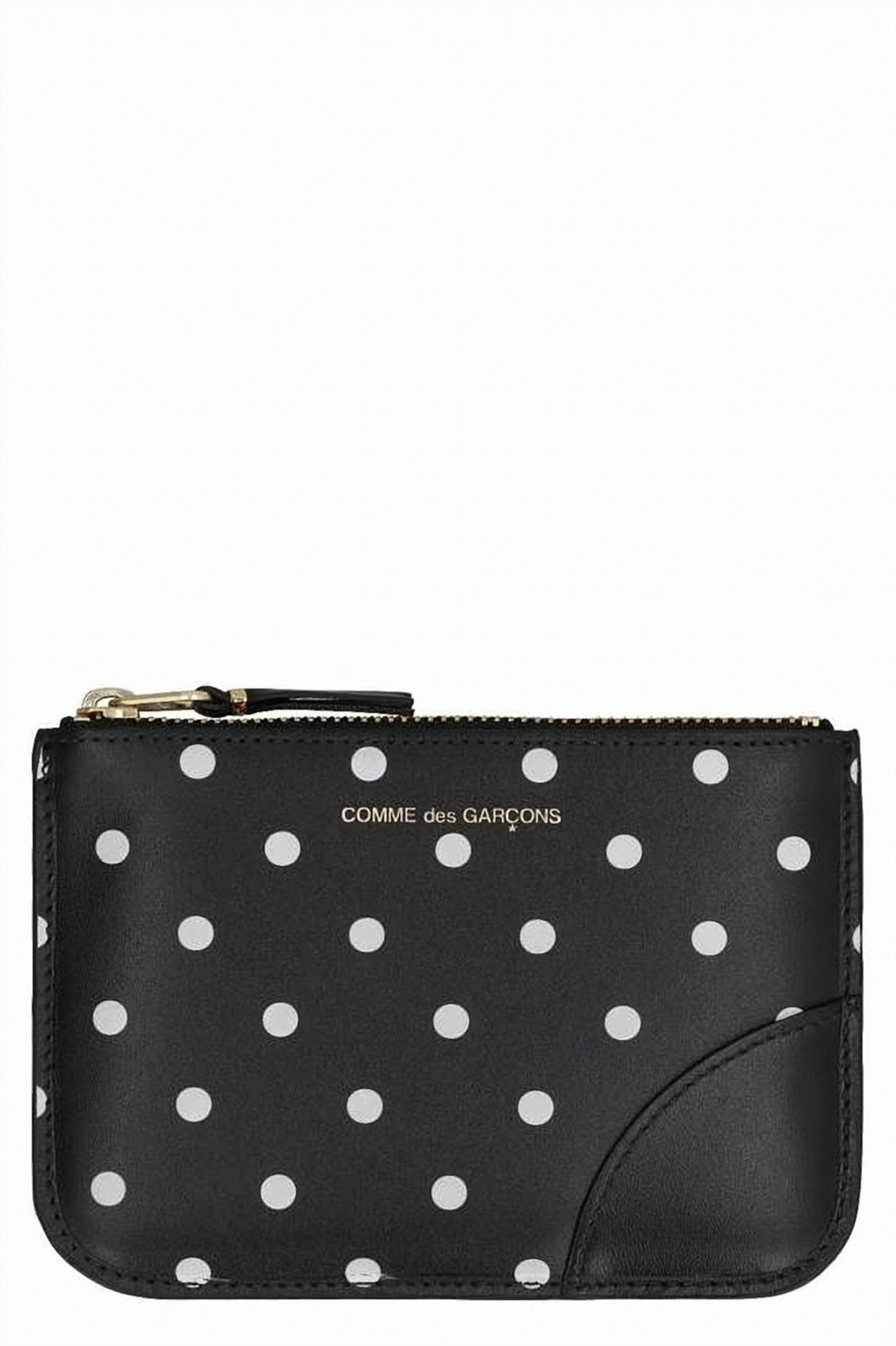 Rectangular Polka Dot Leather Pouch