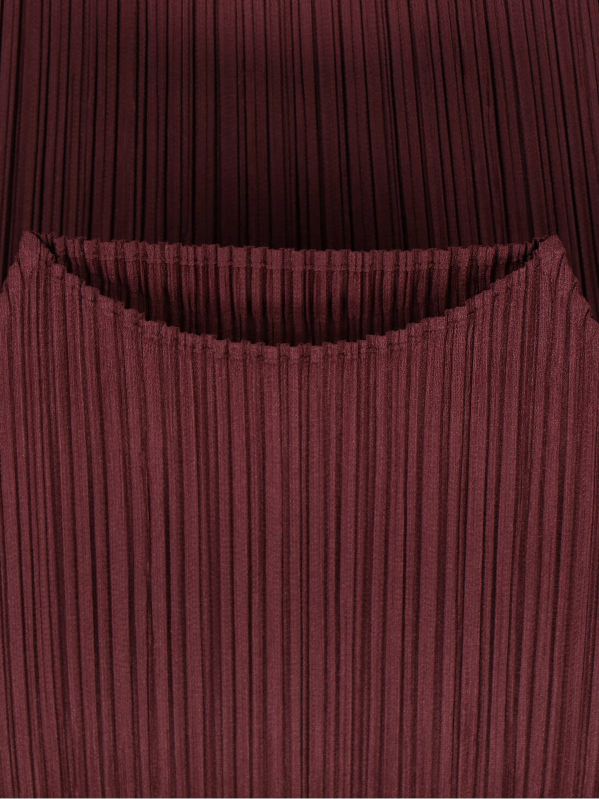 Bordeaux Pleated High-Neck Top
