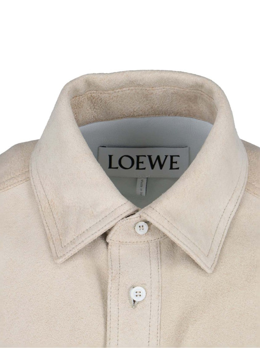"Anagram" Shirt Jacket Beige