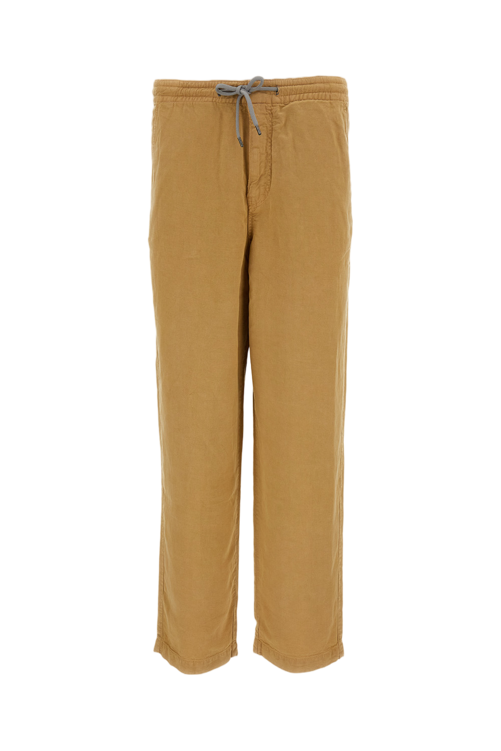 Linen-Blend Drawstring Relaxed Pants