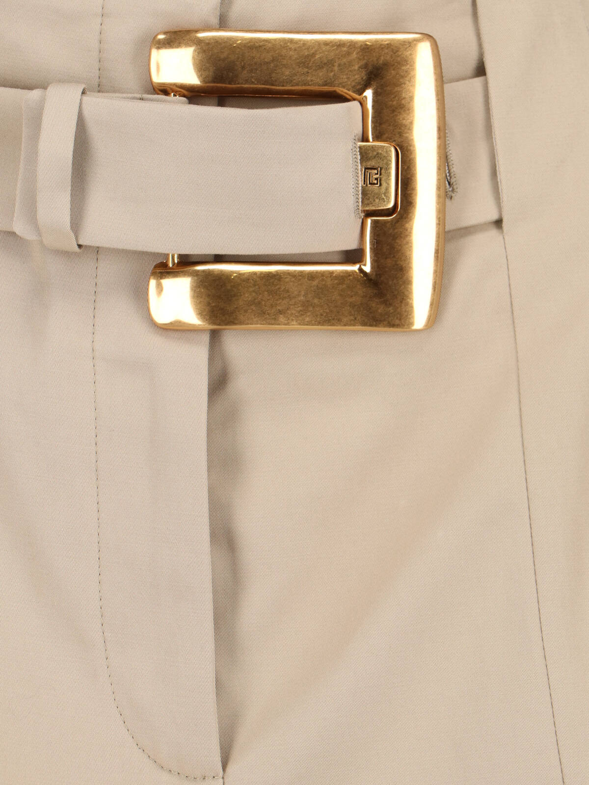 Cotton Gabardine Shorts – Beige