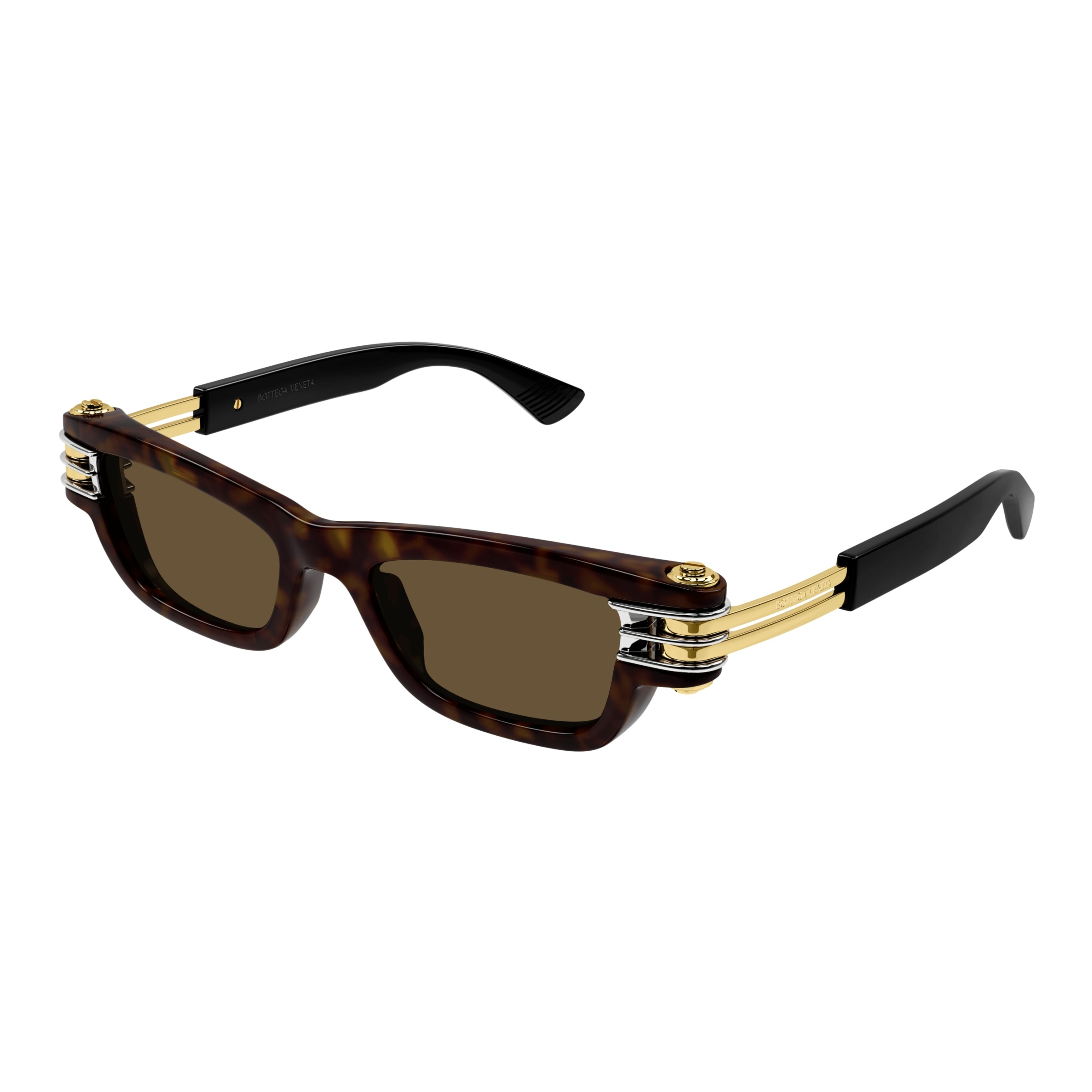 Bv1308s Rectangular Tortoiseshell Sunglasses