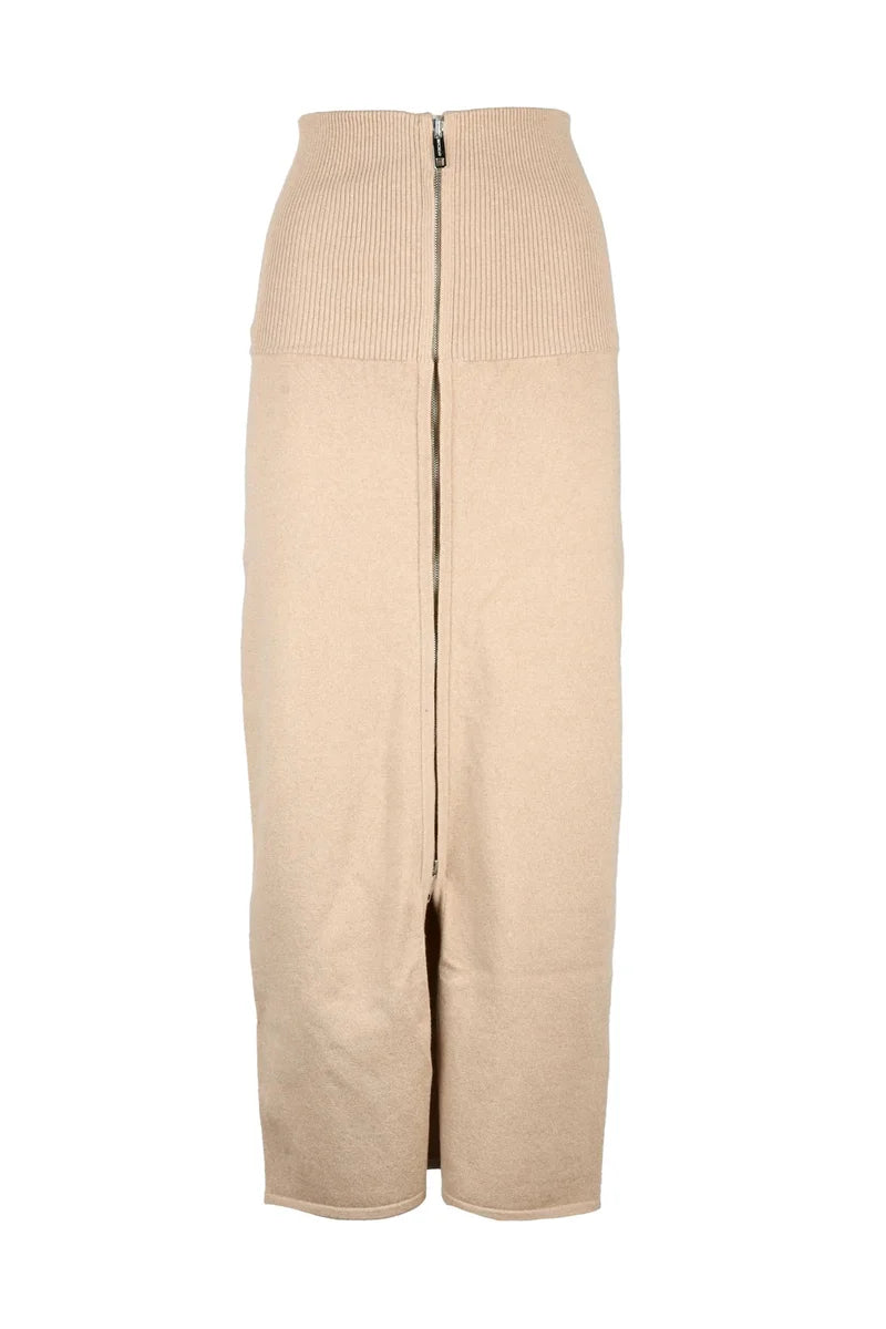 Lacca Wool Skirt - Beige