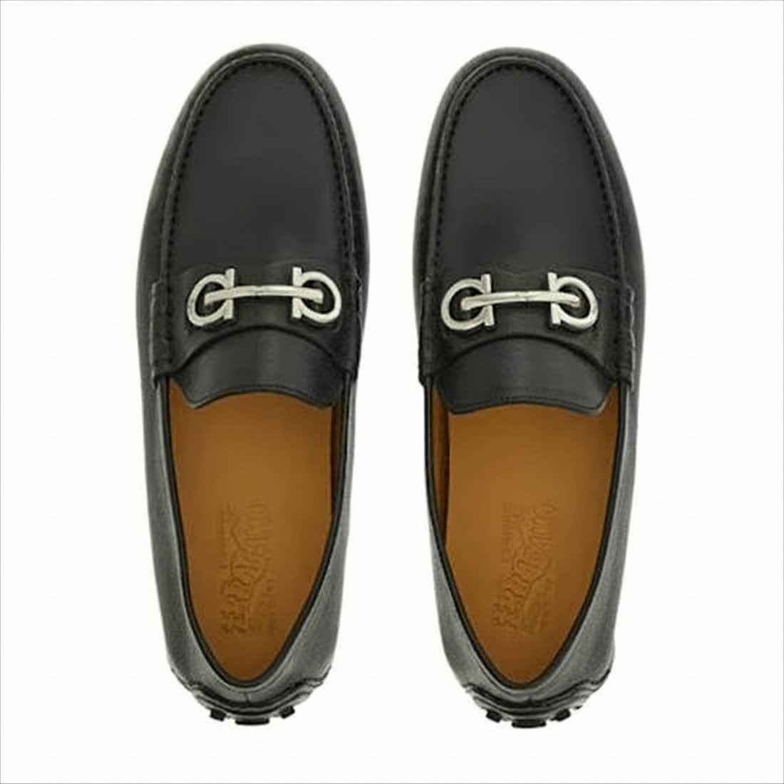 Leather Loafers with Polished Metal Bit Detail