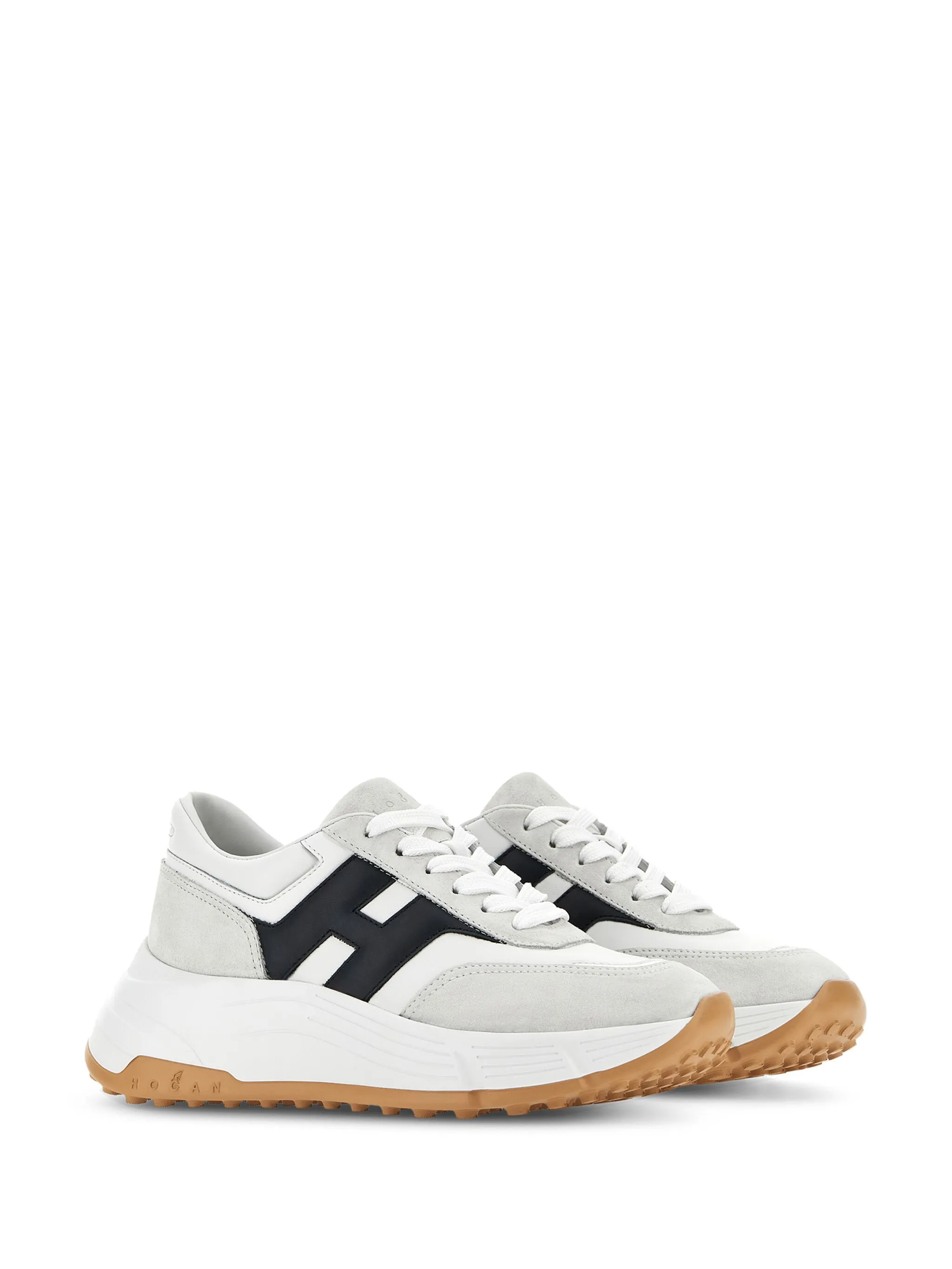 Black Low-Top Suede Leather H Sneakers