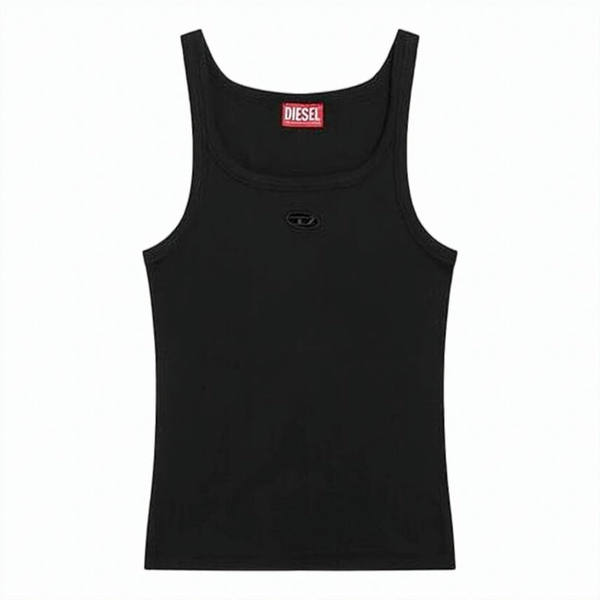 Fitted Sleeveless Black Tank Top