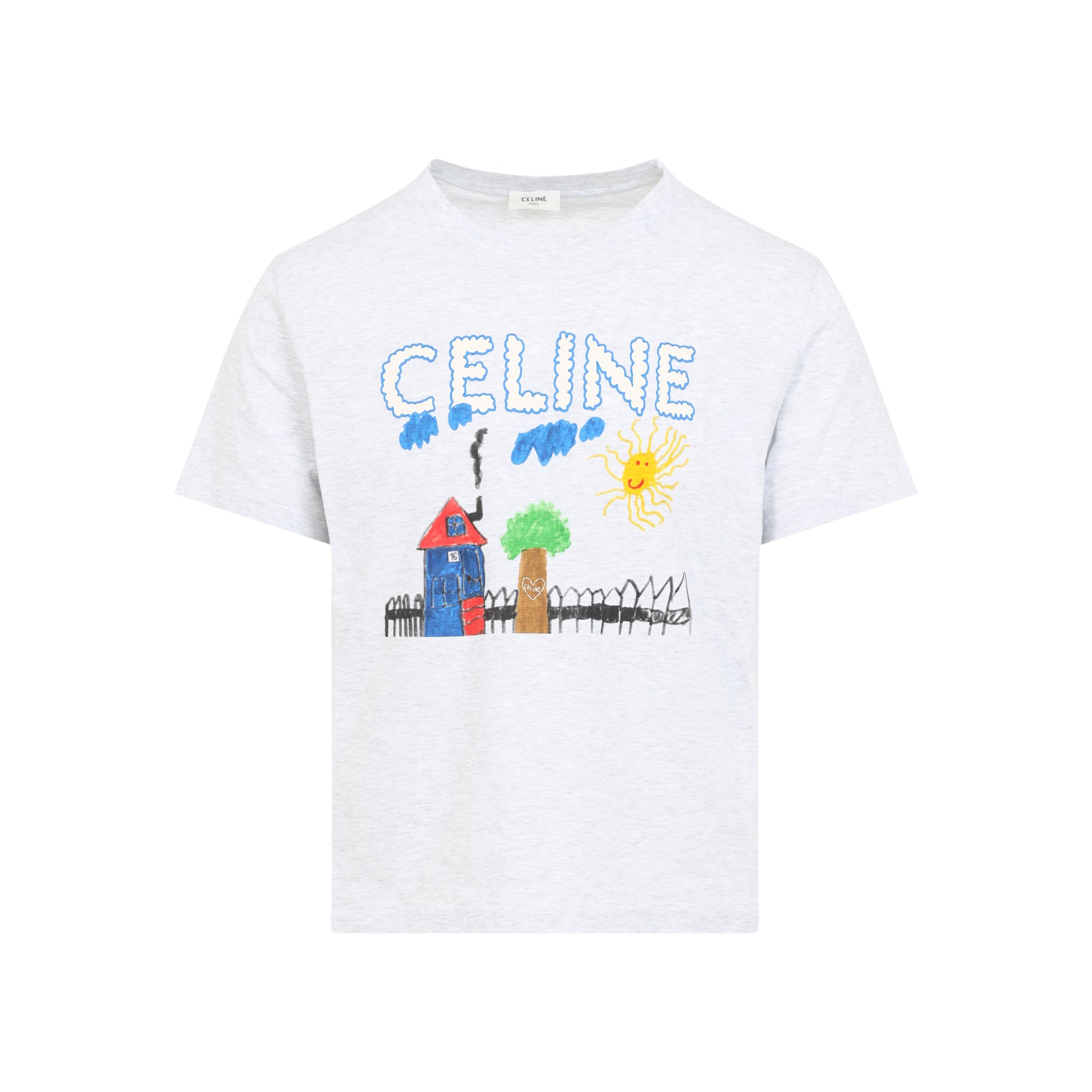 Soft Mélange Light Grey Cotton Jersey T-Shirt