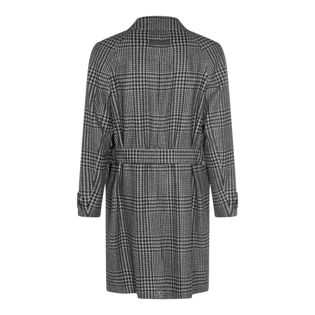 Grey And Black Wool Coat