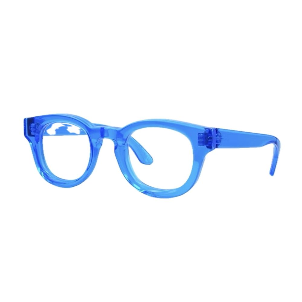 Krystal Able Phantos-Shaped Transparent Blue Acrylic Eyewear