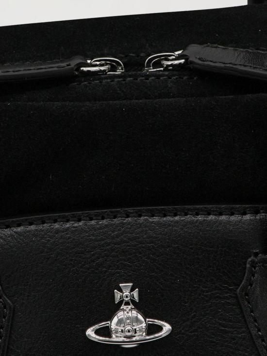 Structured Calf Leather Shoulder Bag with Suede Sides