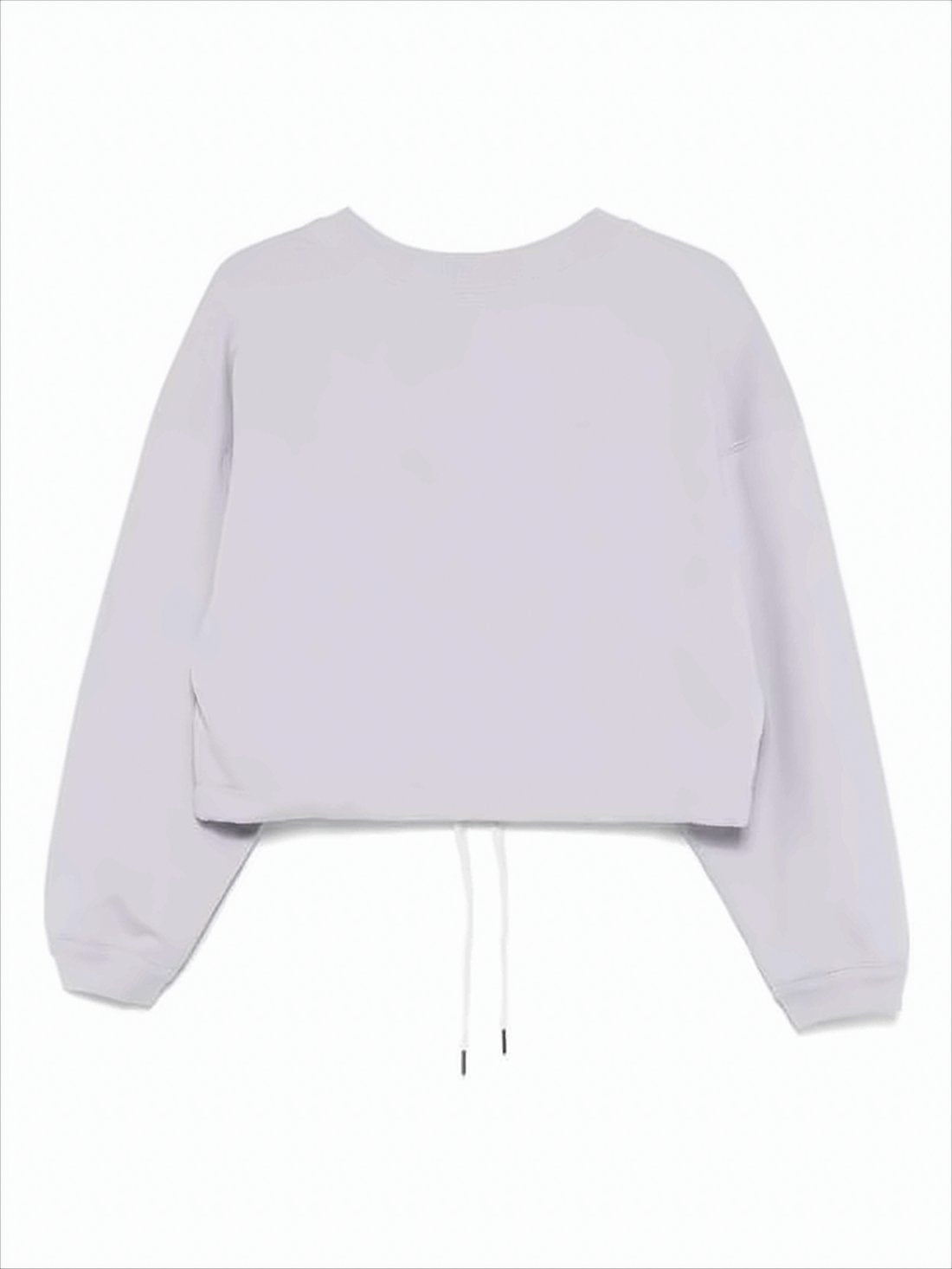 Cropped Purple Sweatshirt with Adjustable Hem